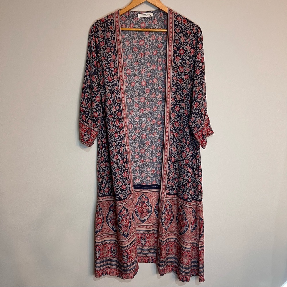Spell & The Gypsy Collective Jasmine Duster Kimono Boho Floral Maxi Cardigan OS - Picture 10 of 11